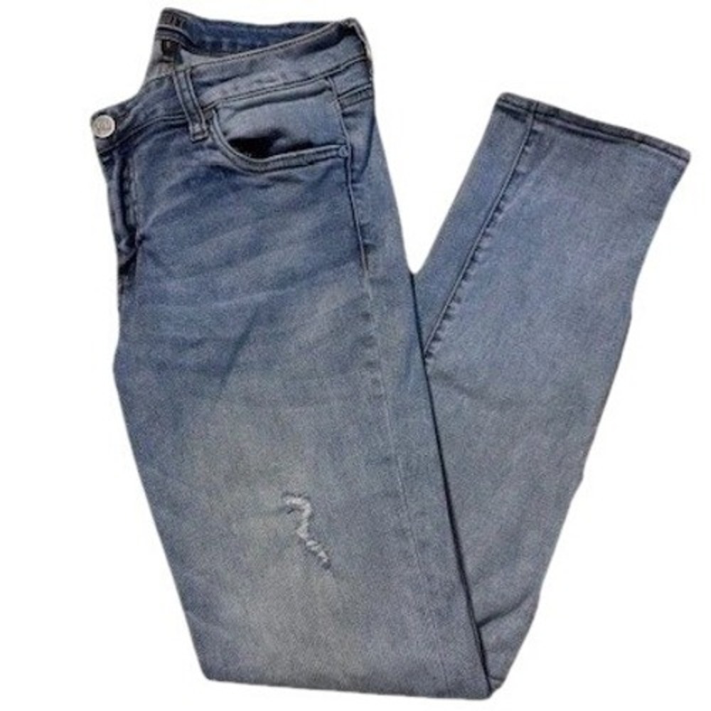 Kut from the Kloth Jeans Womens 6 Boyfriend Blue Light Wash Distressed Stretch